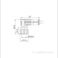 LED M8 droit mâle vers LED M12 coudée femelle